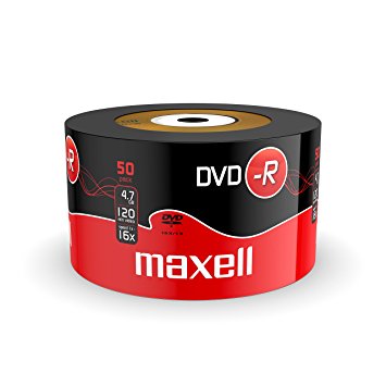 Maxell DVD-R 4.7 GB 16X 120 Min Video - Matt Silver (50 Disk Pack - Shrink Wrapped)