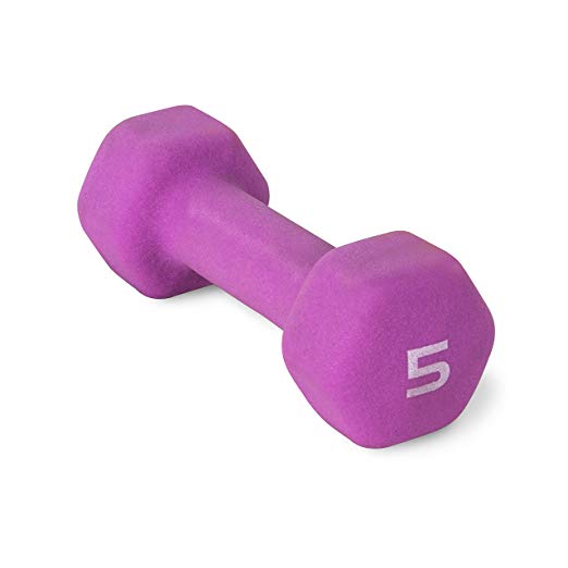 CAP Barbell Neoprene Dumbbell Weights, 2-Pound, Pink, Single