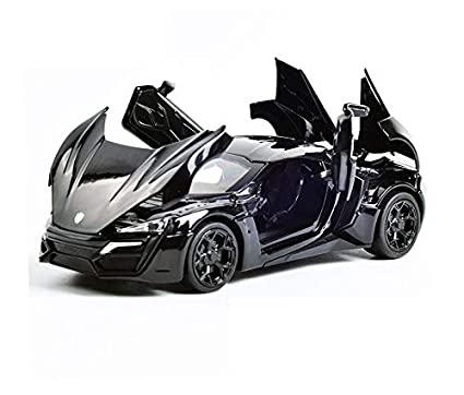METRO TOY'S & GIFT Kids 1: 32 Metal Lykanhypersport Models Pull Back Alloy Diecast Car (Assorted Colour)