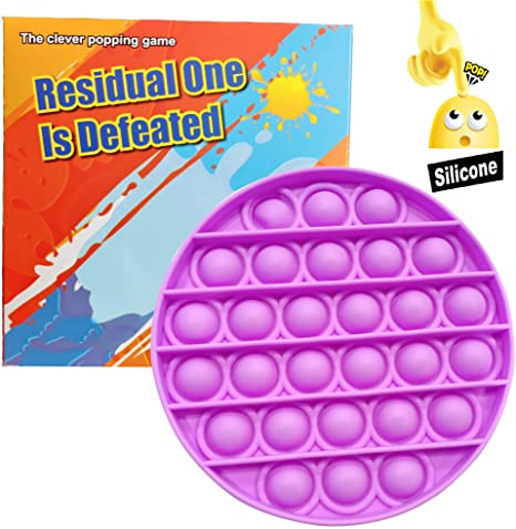 Hiyong Pop It Fidget Toy , Push Pop Bubble Fidget Sensory Toy Autism Special Needs Stress Reliever Squeeze Sensory Toys to Alleviate The Bad Mood of Children and Adults - Purple