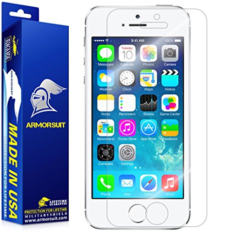 ArmorSuit MilitaryShield - Apple iPhone 5S Screen Protector Shield Ultra Clear   Lifetime Replacements