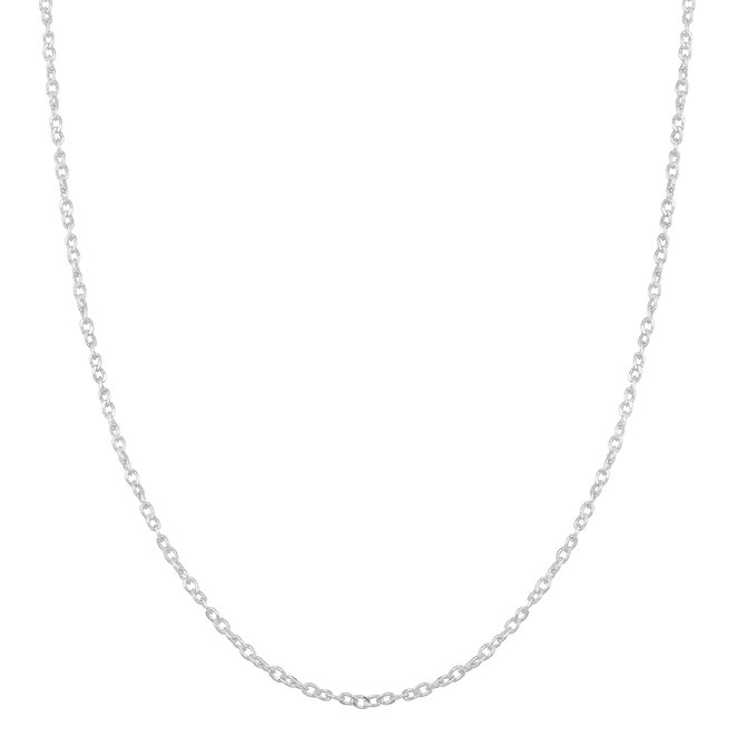 Sterling Silver 1mm Twisted Curb Chain (14, 16, 18, 20, 22, 24, 30 or 36 inch - white or yellow)