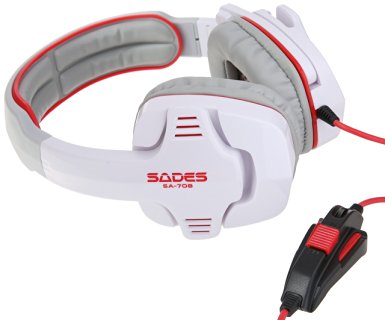 SADES SA-708 Stereo Gaming Headset with Microphone (White)