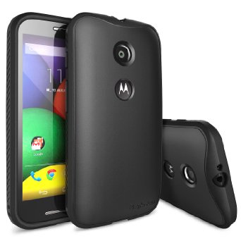 Moto E 1st Gen Case - Ringke FLEX Flexible n Strong TPU Case [Free HD Film][BLACK] for Motorola Moto E 1st Generation, 2014 - Eco Package