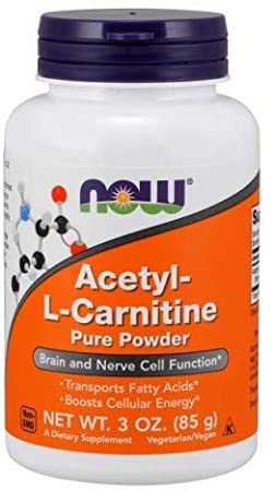 Acetyl-L Carnitine, PURE POWDER, Powder 3 OZ by Now Foods (Pack of 2)