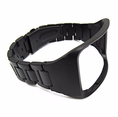 Black Stainless Steel Replacement Bracelet Wristband For Samsung Galaxy Gear S SM-R750 Watch Band Strap with Pin Tool
