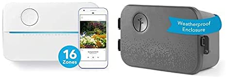 Rachio 3 Smart Bundle: Includes 3rd Generation-16 Zone Smart Sprinkler Controller (Alexa Compatible w/Hyperlocal Weather Intelligence Plus & Rain Skip) Weatherproof Outdoor Enclosure