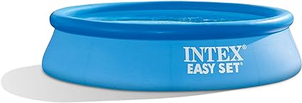 INTEX 28107EH Easy Set 8 Feet x 24 Inch Inflatable Puncture Resistant Above Ground Swimming Pool | Cartridge Filter Pump Included