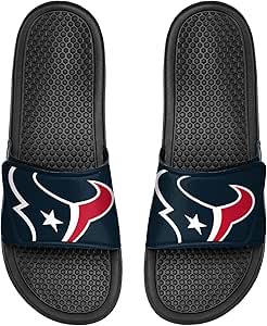 FOCO Men's NFL Team Logo Shower Sport Slide Flip Flop Sandals