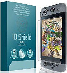 Nintendo Switch Screen Protector, IQ Shield® Matte Full Coverage Anti-Glare Screen Protector for Nintendo Switch (Updated Design) Bubble-Free Film