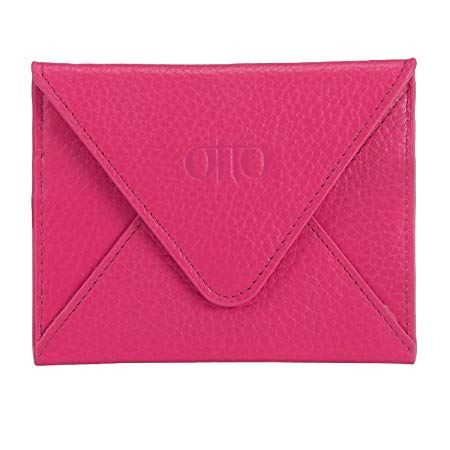 Otto Genuine Leather Wallet - Multiple Slots, Money, ID, Tickets, Cards - RFID Blocking (Pink)