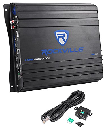 Rockville RVA600.1 1200w Peak Mono Amplifier 200w RMS @ 4 Ohms CEA Compliant