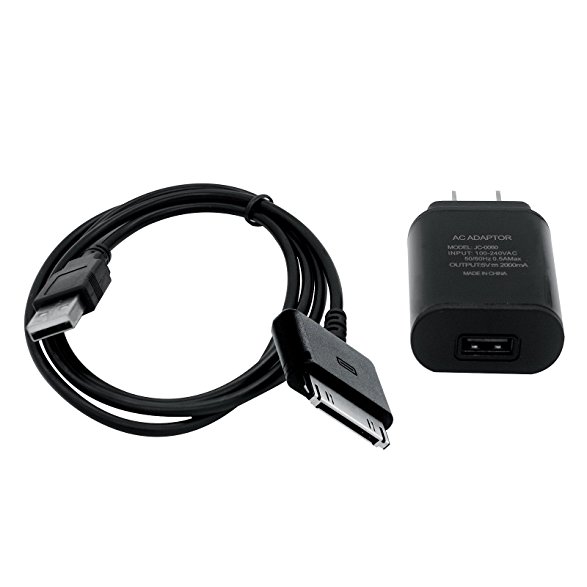 Rosefray NOOK USB Data Charging Cable for NOOK HD 7"/HD PLUS 9" with 5V 2A Black House Wall Power Charger