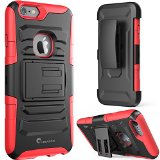 iPhone 6s Plus Case i-Blason Prime Kickstand Apple iPhone 6 Plus Case 55 Heavy Duty Dual Layer Combo Holster Cover Belt Clip Red
