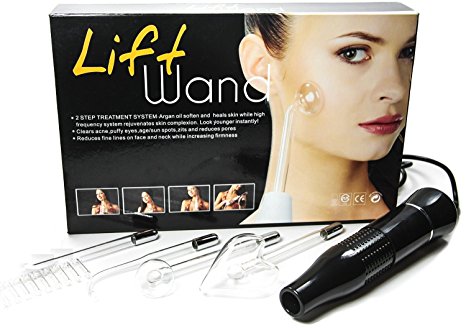 Lift Wand® Solo High Frequency Facial Machine, Anti Aging device, Eliminates Wrinkles, Scar Remover, Acne, Dark Circles, Blemish Remover, Breakthrough Device for Beauty, Anti Aging, D'arsonval