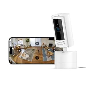 Découvrez la caméra intérieure orientable Ring (Pan-Tilt Indoor Camera) | Caméra de surveillance des animaux, à prise, orientable à 360° et inclinable à 169° | Essai Ring Protect gratuit 30 jours