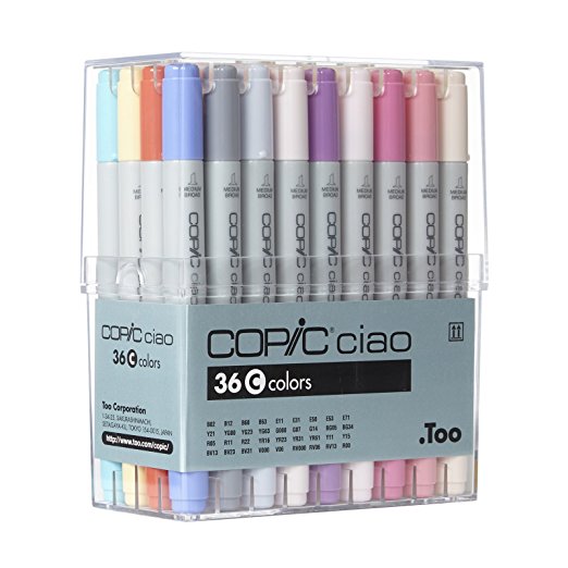 Copic I36C Ciao Markers Set C, 36-Piece