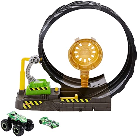 Hot Wheels Monster Trucks Epic Loop Challenge Play Set Includes Monster Truck and 1:64 Scale Hot Wheels car ages 3 and older