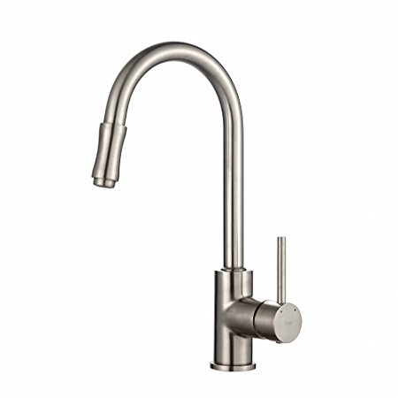 Kraus KPF-1622SN Single Lever Pull Down Kitchen Faucet Satin Nickel