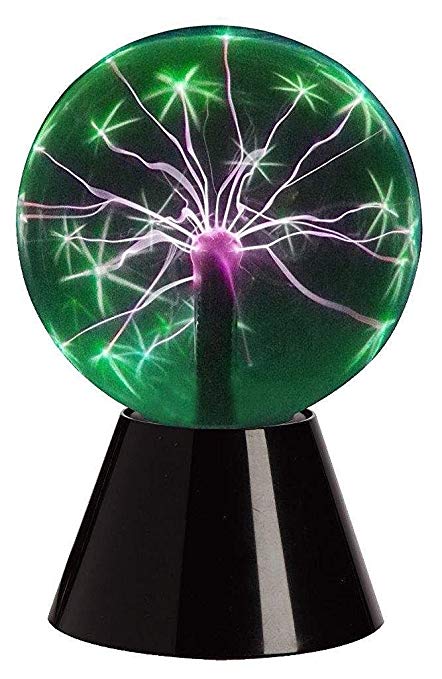 Lightahead 6" Plasma Ball Lamp Crystal Green Color Globe Design Touch Sound Sensitive