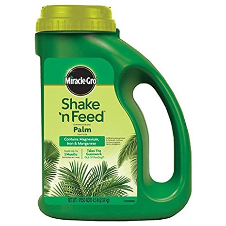 Miracle-Gro Shake 'n Feed Continuous Release Palm Plant Food, 4.5-Pound (Slow Release Plant Fertilizer)