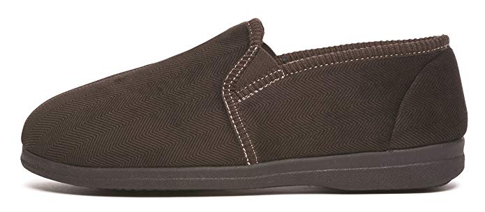 Dr Keller Mens Twin Gusset Slippers Slip On Good Strong Soles UK Size 6-7-8-9-10-11-12