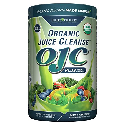 Purity Products - Certified Organic Juice Cleanse - (OJC) Plus - Berry Surprise - New & Improved Extra Large Edition with 5 grams of fiber (12.28 oz - 348 g)…