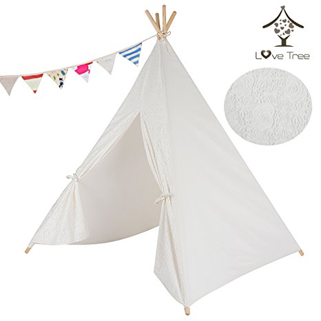 LoveTree Children India Teepee-White Lace Style
