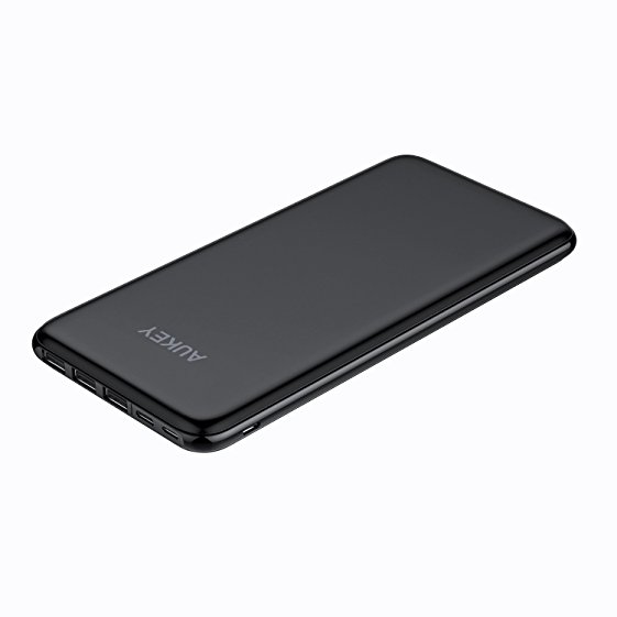 AUKEY USB C Power Bank 20000mAh, Portable Charger with 4 Output Ports and 3 Input for iPhone X/ 8/ Plus/ 7/ 6s, Samsung S8 / S8, iPad, Tablet, Nexus 6P/ 5X