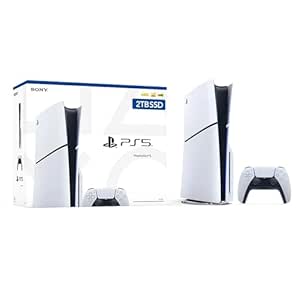 2023 New PlayStation 5 Slim Upgraded 2TB Disc Edition Console, Controller and Controller Charger - White, Slim PS5 2TB PCIe SSD Gaming Console [video game] [video game] [video game]