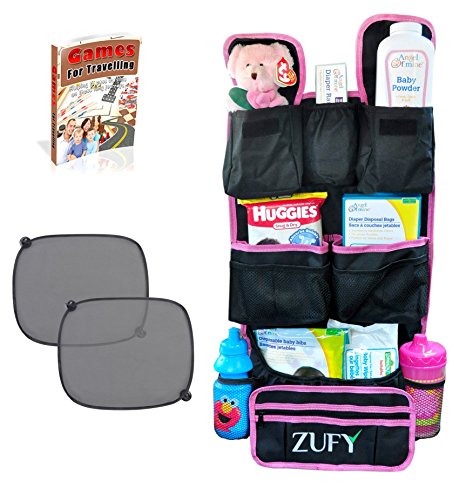 Backseat Car Organizer |Best Baby Travel Accessories for Kids Toy Storage Ideas|FREE Travel Gifts|Available in Blue and Pink