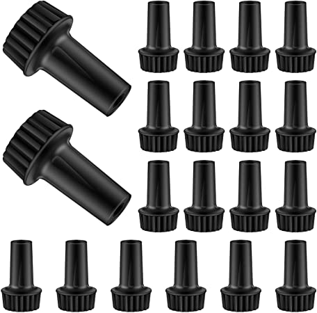 20 Pieces On or Off Replacement Lamp Knobs Turn Switch Twist Black Plastic Socket Extension Knobs Threaded for Light and Fan Fixtures