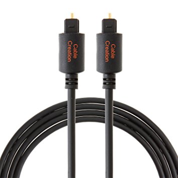 CableCreation (3Feet) Toslink Optical Digital Audio Cable OD:4.0mm Molded Black