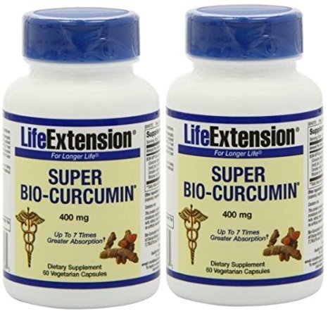 Life Extension Super Bio Curcumin 60 Vegetarian Capsules 2 Pack