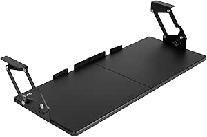 VIVO Large Under Desk 68 x 28 cm Computer Keyboard and Mouse Tray with Swinging Height Adjustment, 12 Settings, Platform Drawer for Typing, Black, MOUNT-KB08S