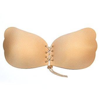 WingsLove Reusable Strapless Self Adhesive Silicone Invisible Push-up Bra Sexy Nubra