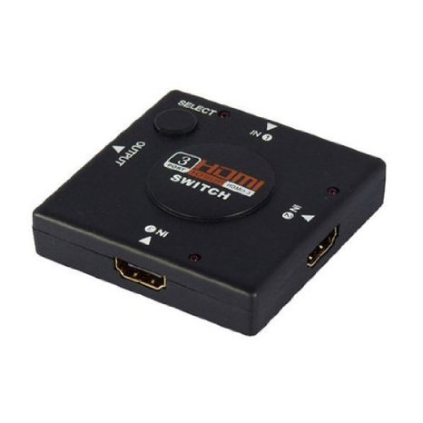 Generic 3 Port HDMI Switch HUB Box Video/Audio Switcher Splitter for HDTV 1080P, XBOX 360, DVD Player, PS3, etc Color Black