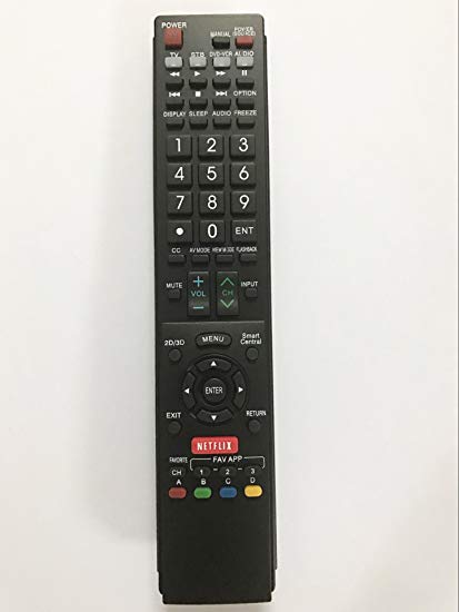 Replacement Remote Controller for GA935WJSA Sharp AQUOS LED HDTV TV