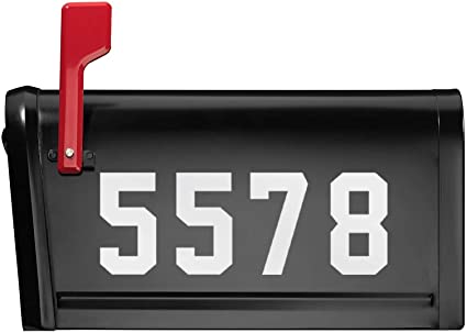 2 Sets 3 inch Reflective Mailbox 0-9 Numbers Sticker Decal Die Cut Style Vinyl Number Self Adhesive for Mailbox, Signs, Window, Door, Cars, Trucks, Home, Business, Address Numbers