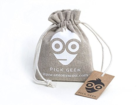Pick Geek Guitar Picks, 51 Cool Custom Picks (Plectrums) For Your Electric, Acoustic, or Bass Guitar - Medium, Heavy, Thin, (Light), Gifted in a Unique Pick Holder Bag - All Your Picks in One Place - A Perfect Gift - Enhance Your Pick Selection Now!