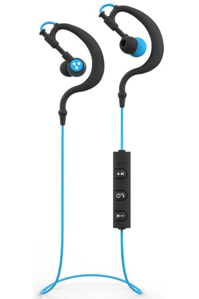 Bluetooth Headphones Syllable D700 Noise Cancelling Sweatproof Sports Earbuds for Running with Mic - Blue