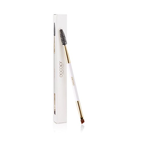 Docolor 1Pcs Professional Angled Dual Ended For Eyebrow And Lash Brush