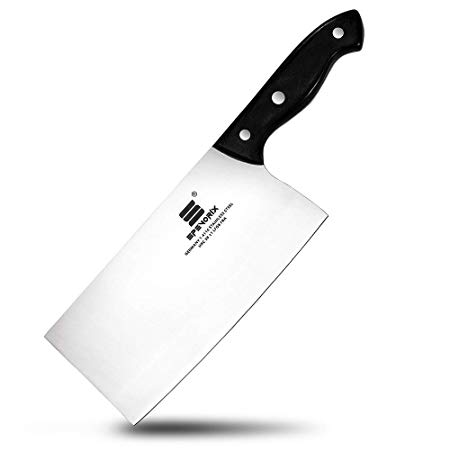 Cleaver knife,7 inch Meat Cleaver Chinese vegetables Knife imported high-carbon German Stainless Steel Kitchen Knife with Ergonomic Handle，Chinese Chef Knife Multipurpose Use for Home Kitchen or Resta