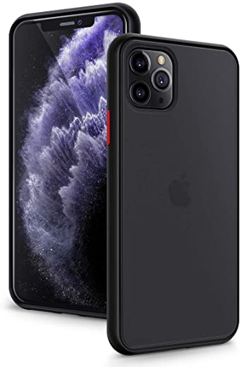 MOBOSI Designed for iPhone 11 Pro Case 5.8 Inch 2019, Translucent Matte Back with Soft Edges, [Military Grade Tested] Shockproof and Anti-Drop Protection Cover for iPhone 11 Pro (Black)