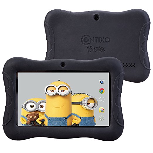 Contixo 7-Inch 8GB HD Display Wi-Fi Kids Tablet with Kids Proof Case, Black