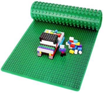 Click N' Play Lego/DUPLO Compatible Double Sided Silicone Baseplate Mat