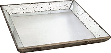 A&B Home 30349 Mirror Glass Tray, 20 by 20"