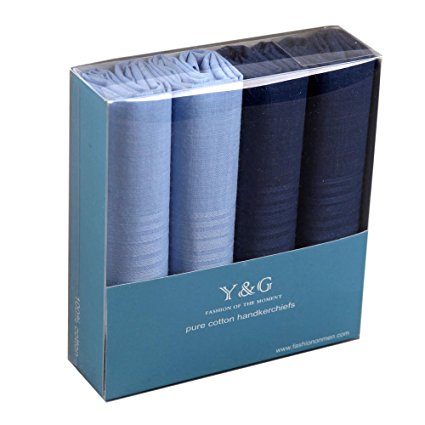YEB01 Handmade Fabric 4 Pack Cotton Handkerchiefs Set Pretty Designer By Y&G