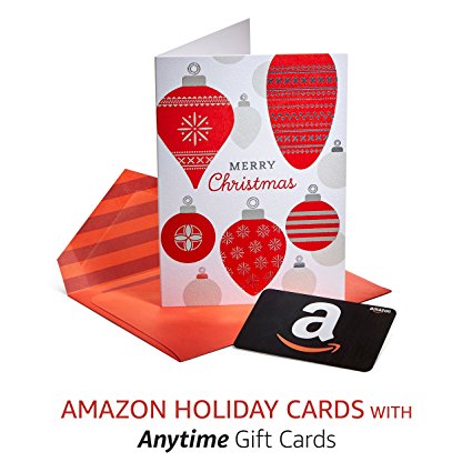 Amazon Premium Holiday Greeting Cards with Anytime Gift Cards, Pack of 3