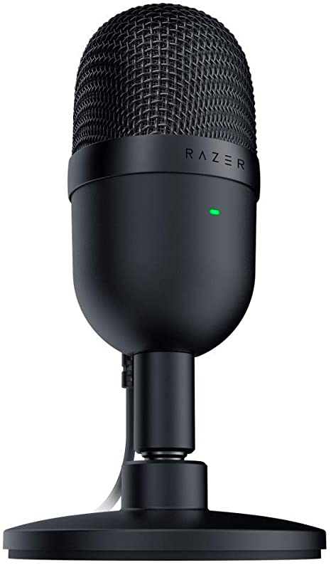 Razer Seiren Mini USB Streaming Microphone: Precise Supercardioid Pickup Pattern - Professional Recording Quality - Ultra-Compact Build - Heavy-Duty Tilting Stand - Shock Resistant - Classic Black